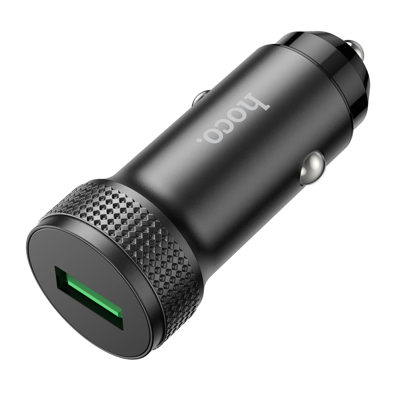 Biloplader HOCO Z49A, 18W, 3A, 1 x USB-A, Sort