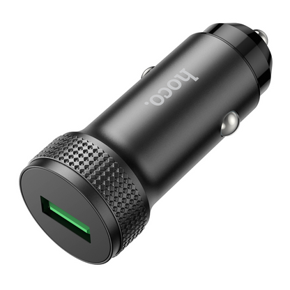 Biloplader HOCO Z49A, 18W, 3A, 1 x USB-A, Sort