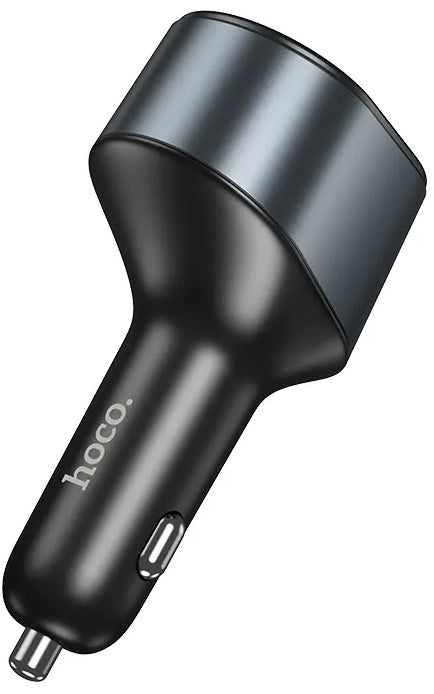 Biloplader HOCO Z56, 35W, 3A, 1 x USB-A - 1 x USB-C - 1 x Cigarettænderforlængelse, Sort