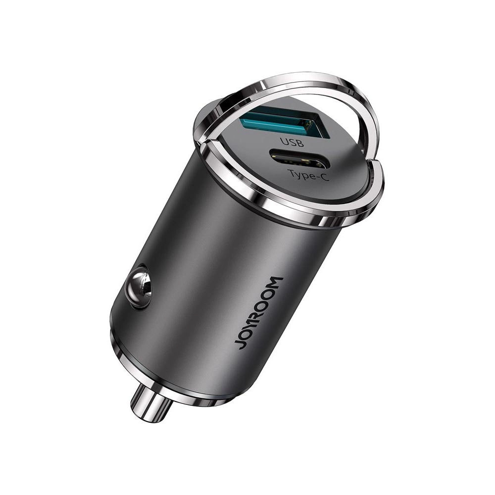 Biloplader Joyroom C-A35, 45W, 5A, 1 x USB-A - 1 x USB-C, Grå