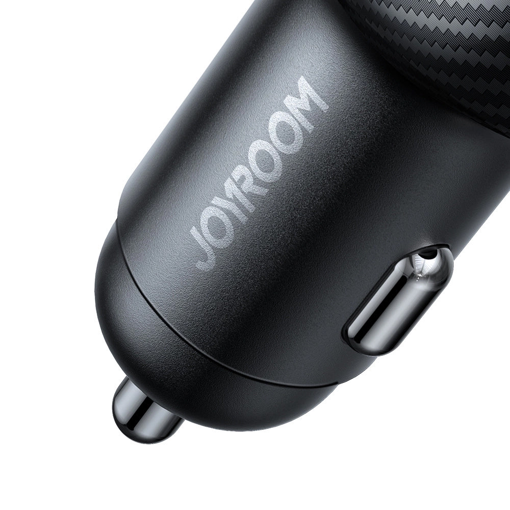Biloplader Joyroom JR-CCD04, 30W, 3A, 1 x USB-A - 2 x USB-C, Sort