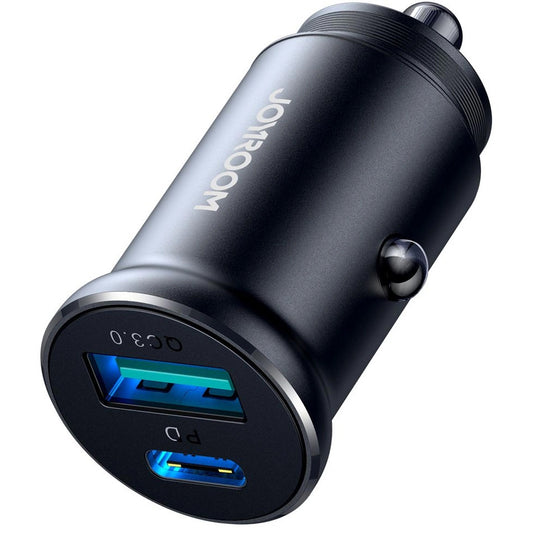 Biloplader Joyroom JR-CCN05, 30W, 3A, 1 x USB-A - 1 x USB-C, Sort