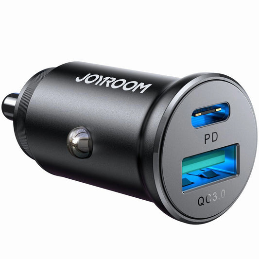 Biloplader Joyroom JR-CCN05, 30W, 3A, 1 x USB-A - 1 x USB-C, Sort
