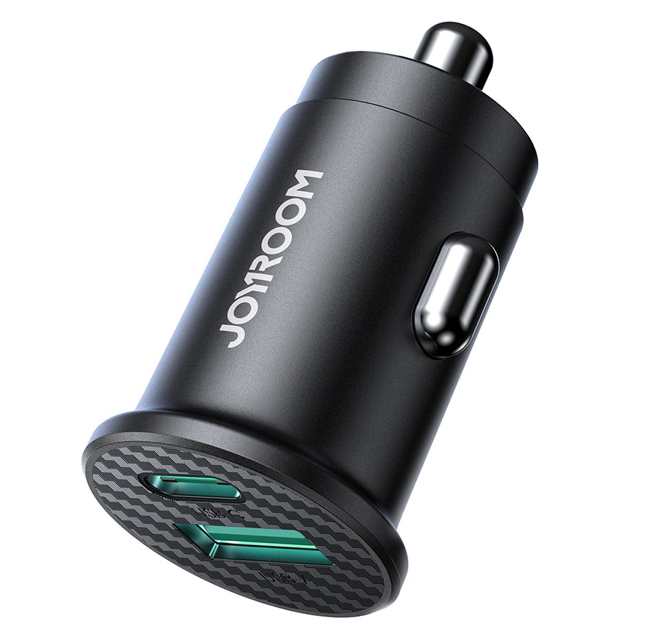 Biloplader Joyroom JR-CCN16 Mini, 12W, 2.4A, 1 x USB-A - 1 x USB-C, Sort