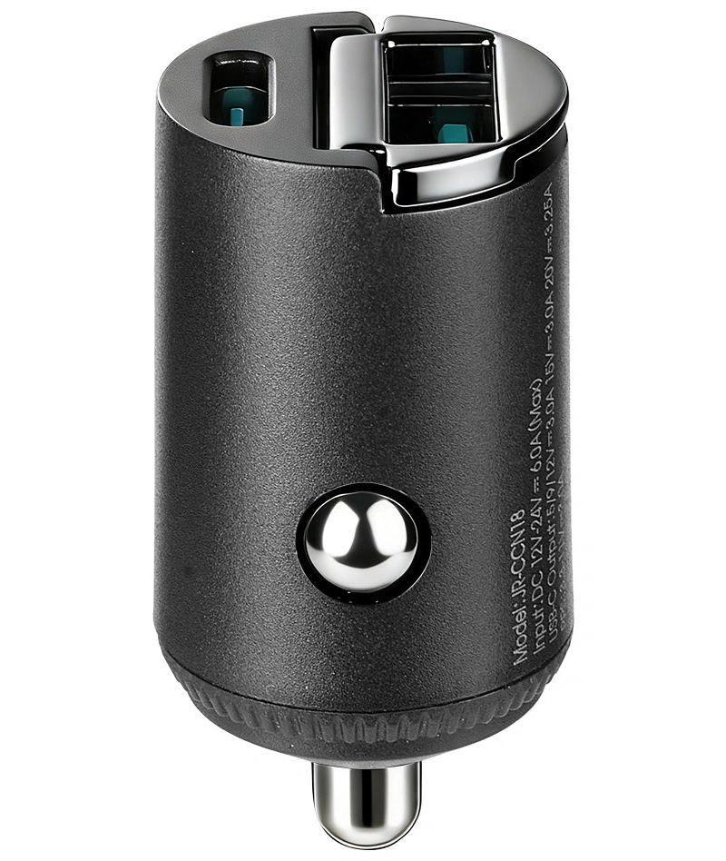 Joyroom JR-CCN18 Biloplader, 65W, 1 x USB-A - 1 x USB-C, Sort