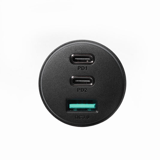 Biloplader Joyroom JR-CL26, 70W, 4.8A, 1 x USB-A - 2 x USB-C, Sort
