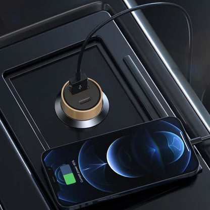 Biloplader Lito IN-C04, 52W, 3A, 1 x USB-A - 1 x USB-C, Sort