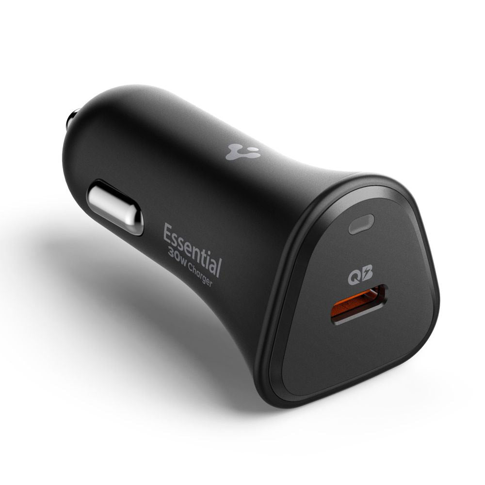 Biloplader Spigen EV301 Essential, 30W, 3A, 1 x USB-C, Sort