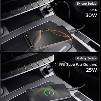 Biloplader Spigen EV301 Essential, 30W, 3A, 1 x USB-C, Sort