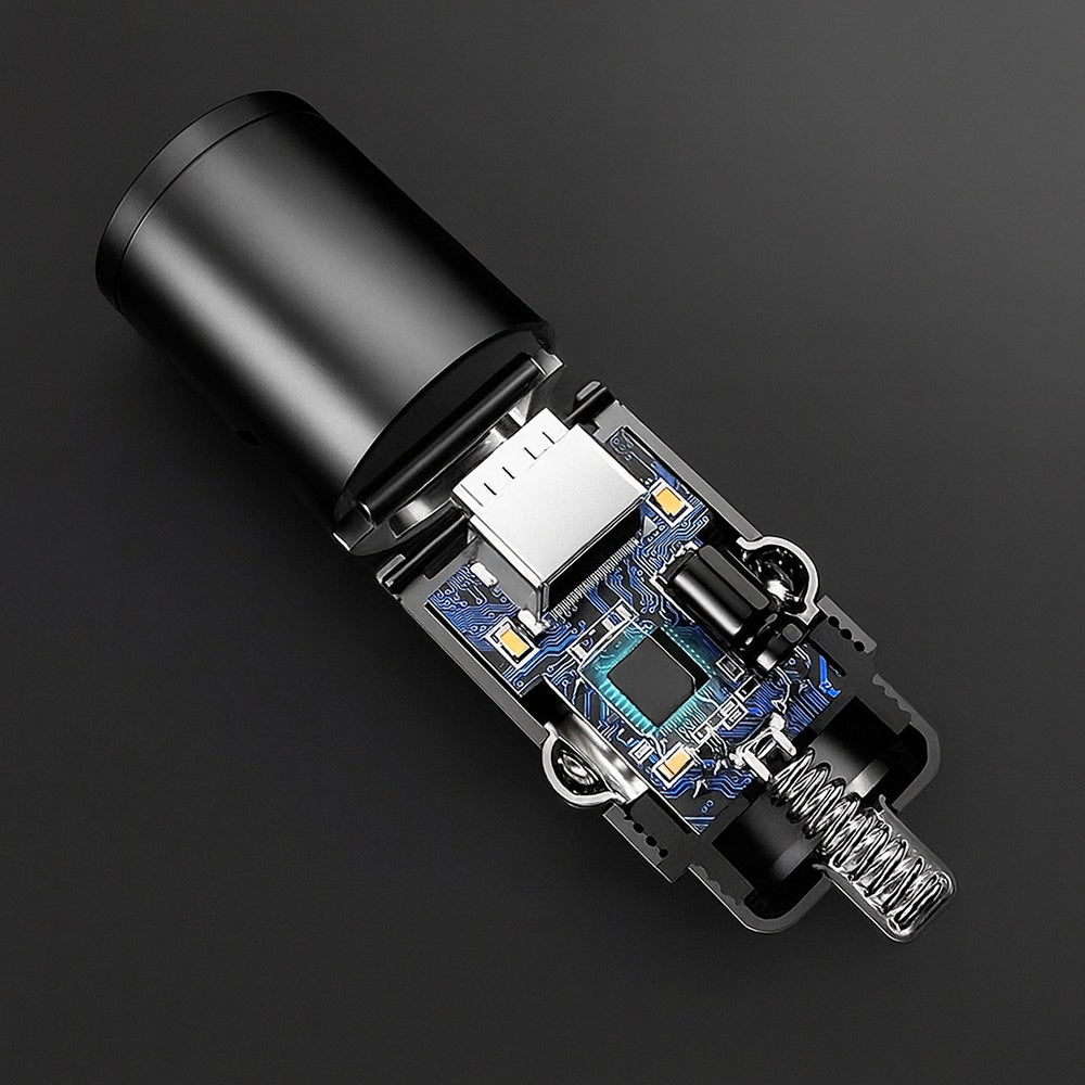 Biloplader Techsuit C5 NanoVolt, 30W, 3A, 1 x USB-C, Sort