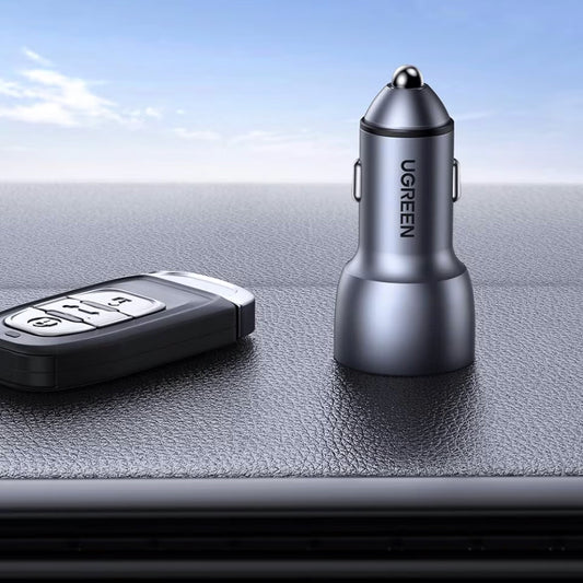 Billadere UGREEN CD213, 36W, 3A, 2 x USB-A, grå 