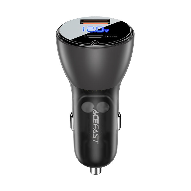 Acefast B6 Biloplader, 63W, 3,6A, 1 x USB-A - 1 x USB-C, Sort