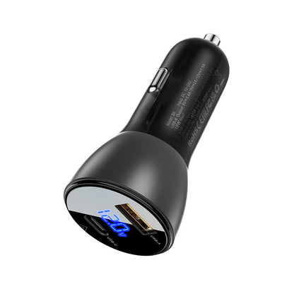 Acefast B6 Biloplader, 63W, 3,6A, 1 x USB-A - 1 x USB-C, Sort