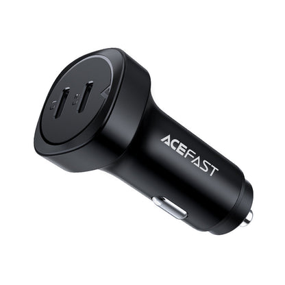 Biloplader Acefast B2, 72W, 3A, 2 x USB-C, Sort