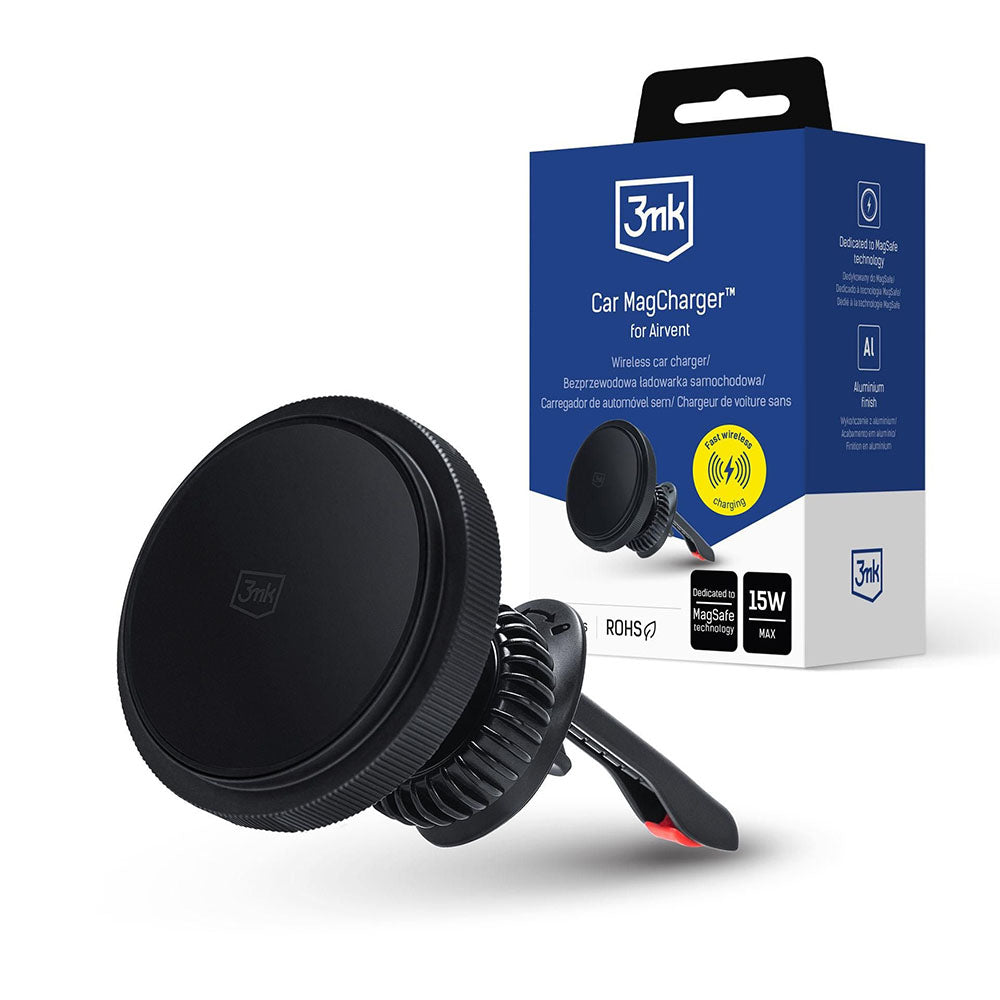 Trådløs Biloplader 3MK, 15W, 1.67A, Sort