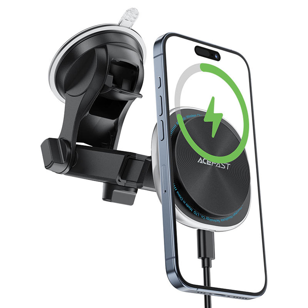 Trådløs Biloplader Acefast D42, 15W, 1.67A, Sølv