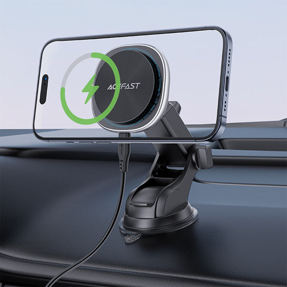 Trådløs Biloplader Acefast D42, 15W, 1.67A, Sølv