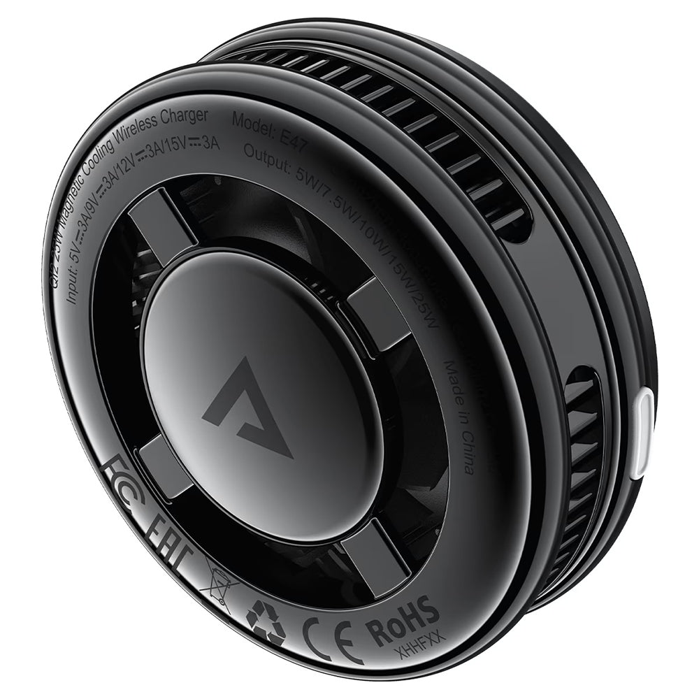 Acefast E47 2i1 trådløs netoplader, 25W, sort