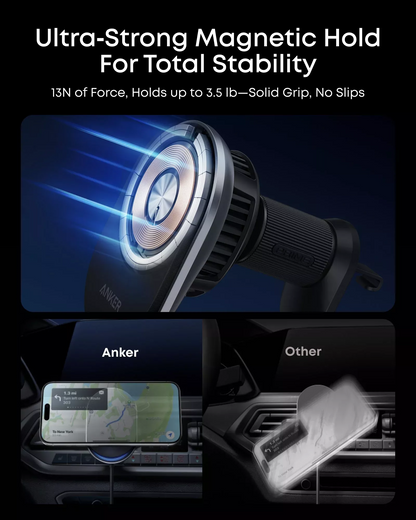 Anker Prime MagGo AirCool Trådløs Biloplader, 25W, Sort B2933H11