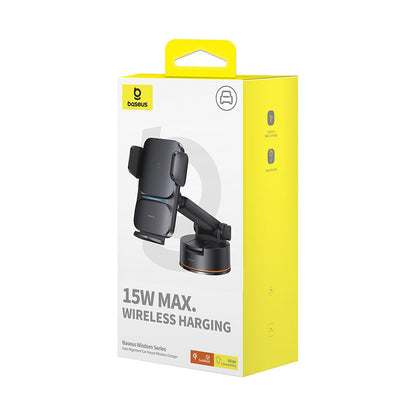 Trådløs Biloplader Baseus Wisdom Dash, 15W, 1.67A, Sort C40344901113-Z1