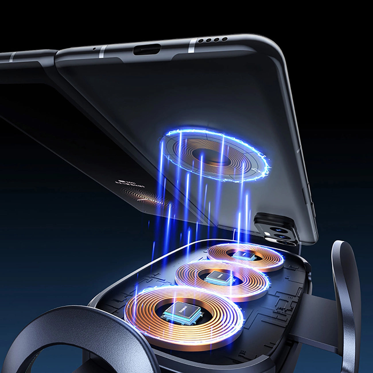 Baseus LightChaser Trådløs Biloplader, 15W, 1.67A, Sort, Genforseglet C40355901111-00