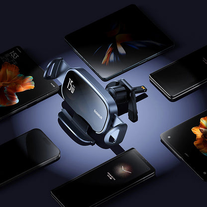 Baseus LightChaser Trådløs Biloplader, 15W, 1.67A, Sort, Genforseglet C40355901111-00