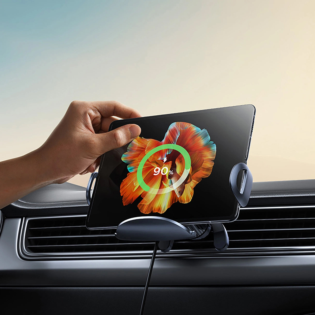 Baseus LightChaser Trådløs Biloplader, 15W, 1.67A, Sort, Genforseglet C40355901111-00