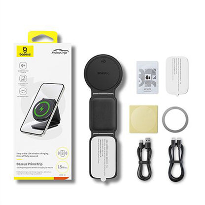 Trådløs Biloplader Baseus PrimeTrip C02, 15W, 1.67A, Sølv C40169003211-00