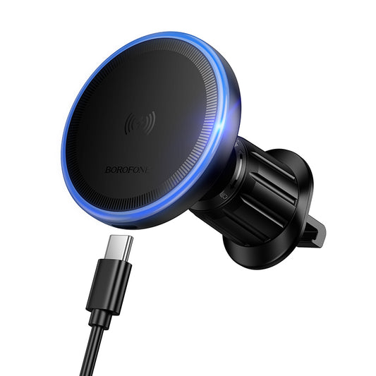Trådløs Biloplader Borofone BH224 Flash, 15W, 1.67A, Sort