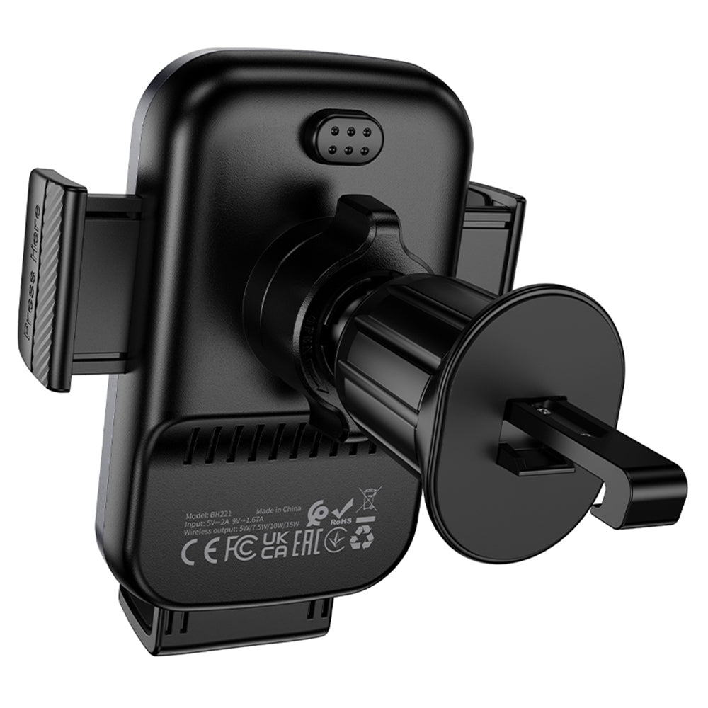 Trådløs Biloplader Borofone BH221 Path, 15W, 1.67A, Sort