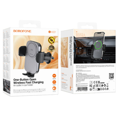 Trådløs Biloplader Borofone BH221 Path, 15W, 1.67A, Sort