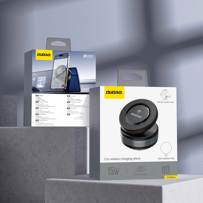 Dudao F24Max Trådløs Biloplader, 15W, 1.67A, Sort