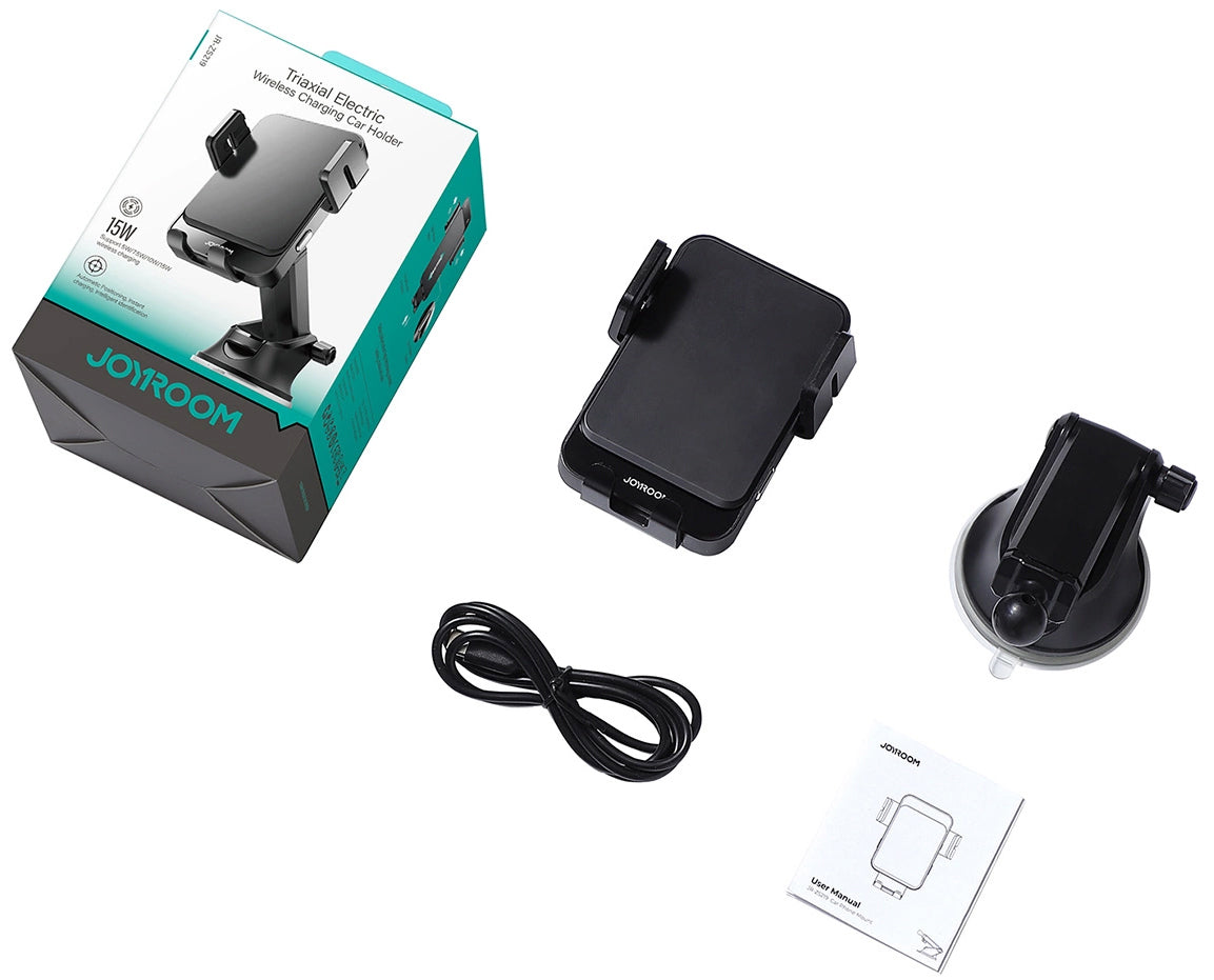 Trådløs Biloplader Joyroom JR-ZS219, 15W, 1.67A, Sort