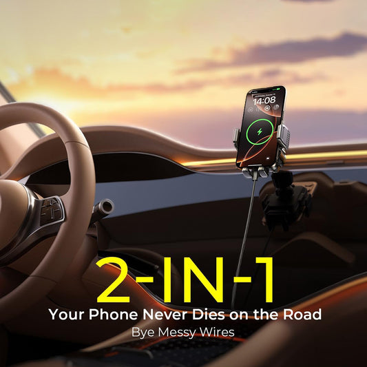 Trådløs Biloplader Lisen W605, 15W, 1.67A, Sort YL0225030014