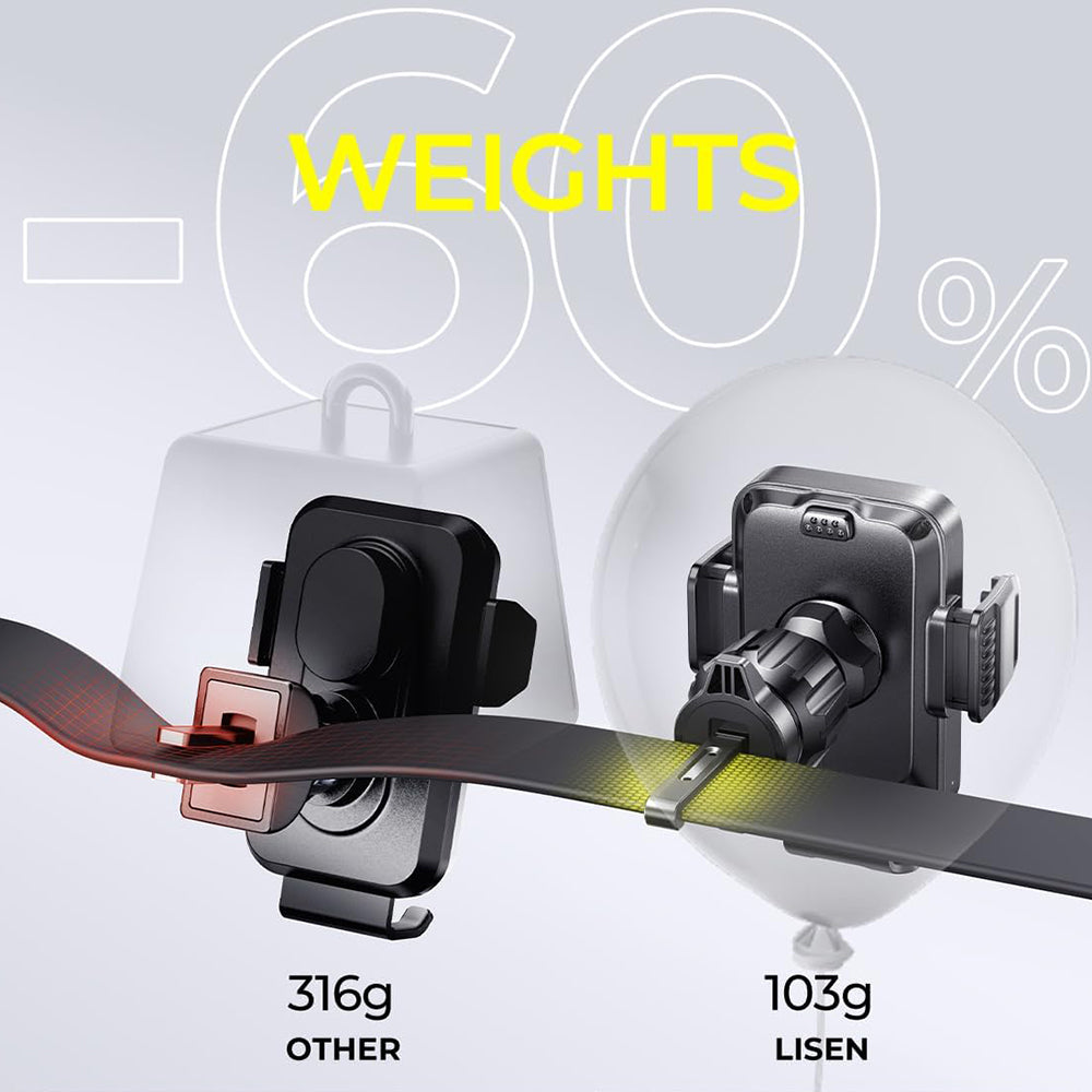 Trådløs Biloplader Lisen W605, 15W, 1.67A, Sort YL0225030014