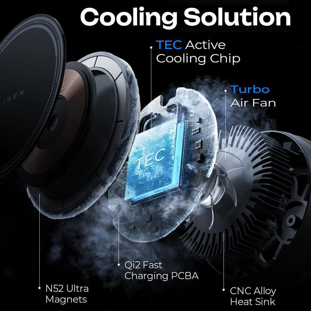 Trådløs Biloplader Lisen W701, 15W, 1.67A, Sort YL0224060042