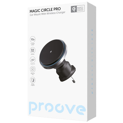 Proove Magic Circle Pro Wireless Car Charger, 15W, 1.67A, Black WHMP15010001