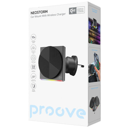 Trådløs Biloplader Proove Neostorm, 15W, 1.67A, Grå WHNS15002003