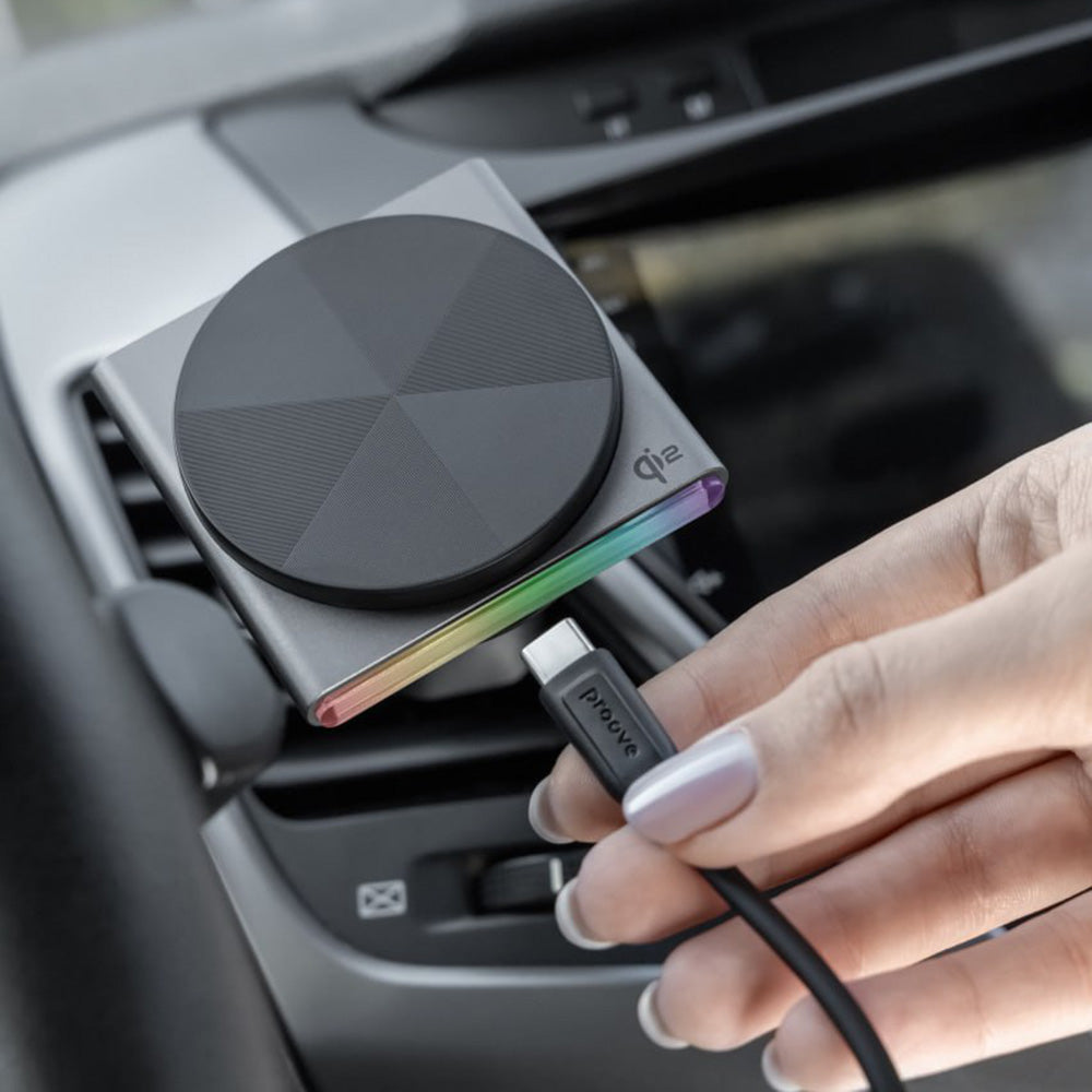 Trådløs Biloplader Proove Neostorm, 15W, 1.67A, Grå WHNS15002003