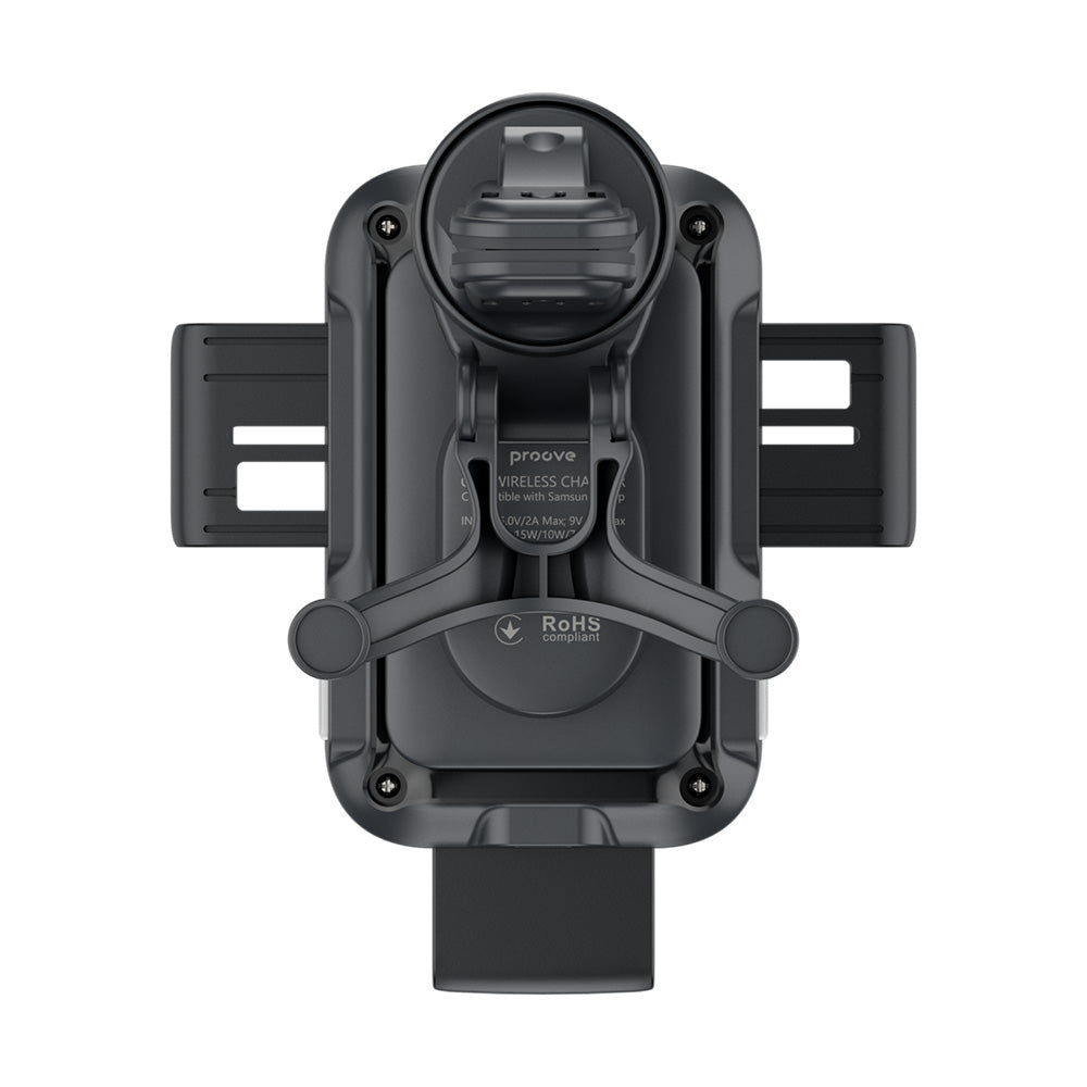 Trådløs Biloplader Proove Triple Clamp, 15W, 1.67A, Sort WHTC15010001