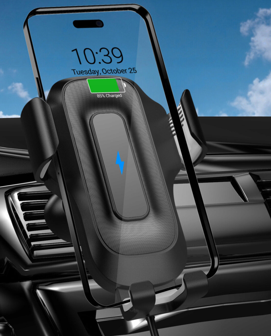 Trådløs Biloplader Sendem W33, 15W, 1.67A, Sort