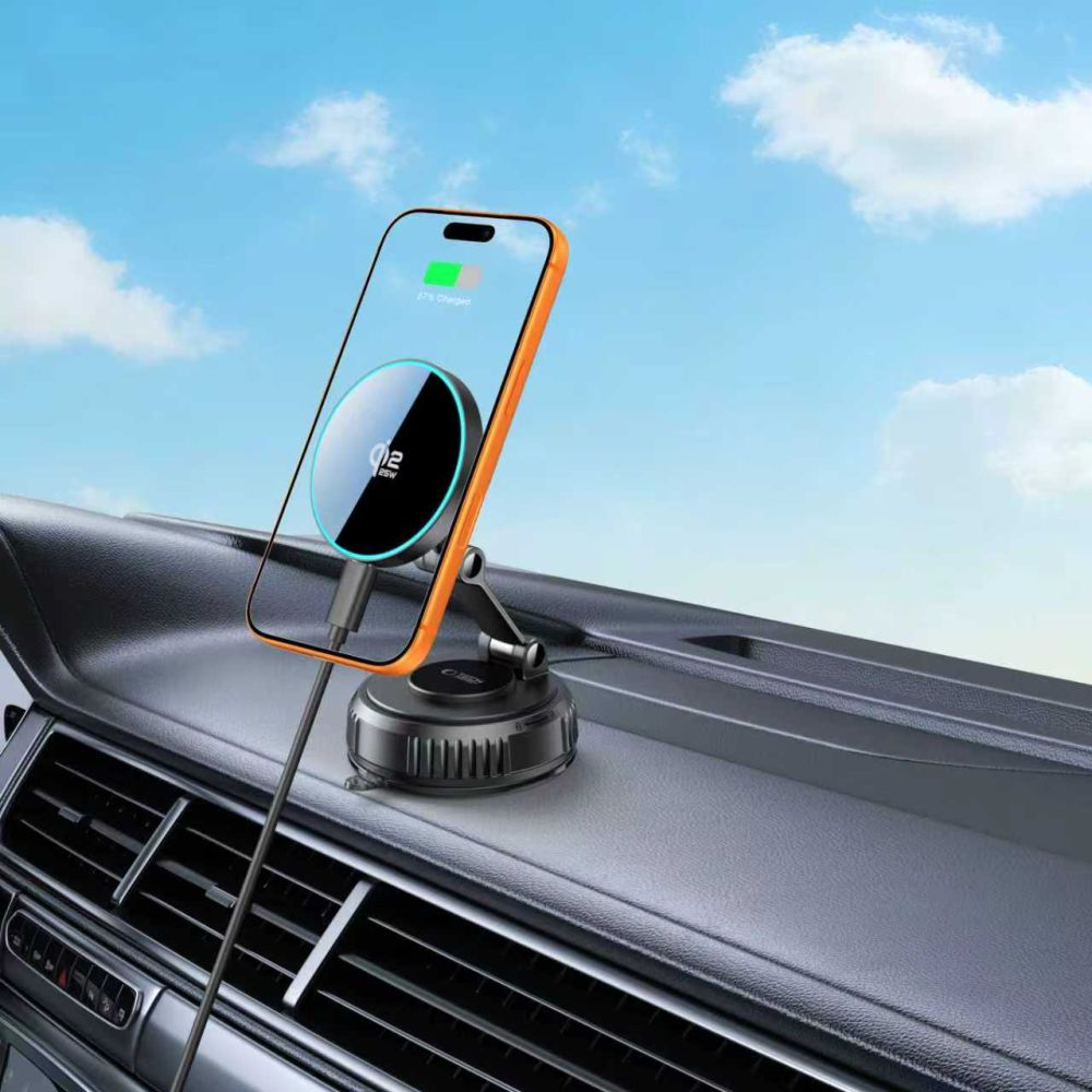 Trådløs Biloplader Tech-Protect MM25W-V8, 25W, Sort