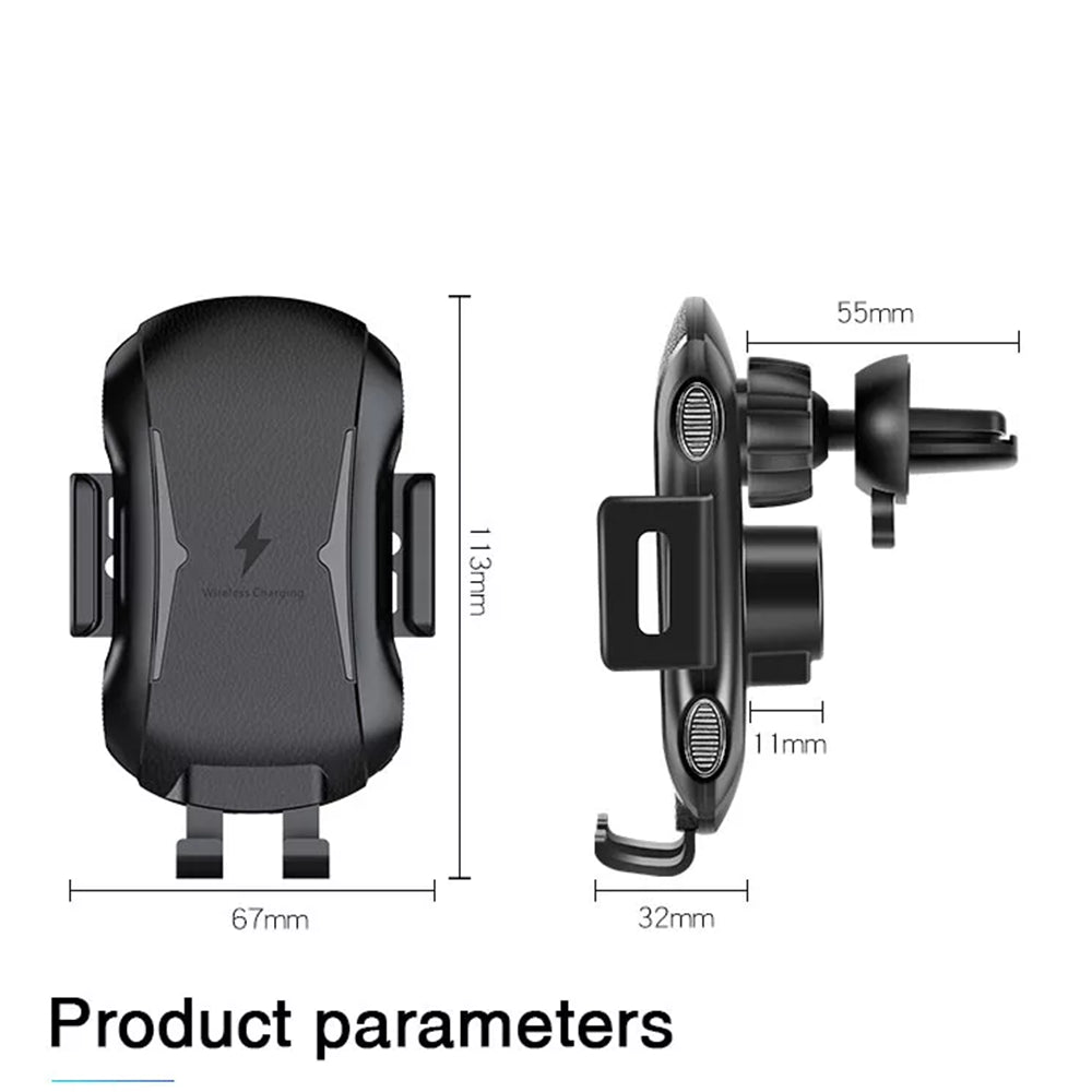 Trådløs Biloplader Techsuit CAPD032 Premium, 10W, 1.1A, Sort