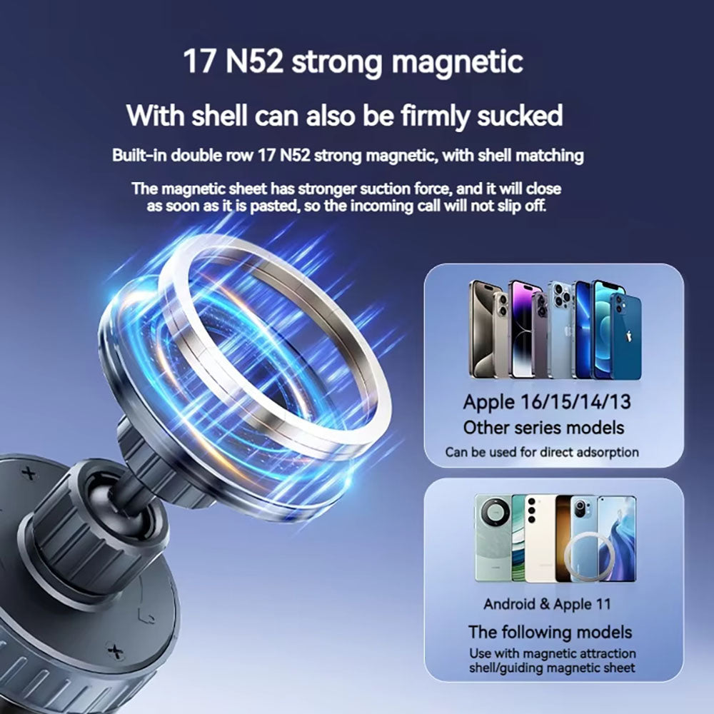 Trådløs Biloplader Techsuit HOLD253, 15W, 1.67A, Sort