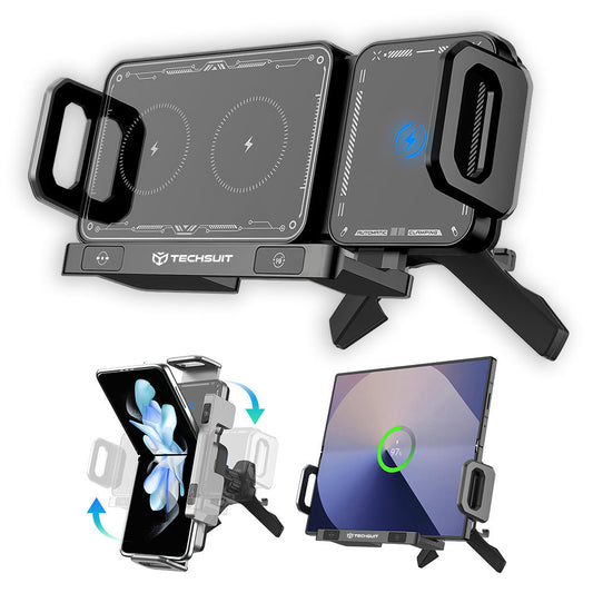 Trådløs Biloplader Techsuit SW1 ModoDock, 15W, 1.67A, Sort