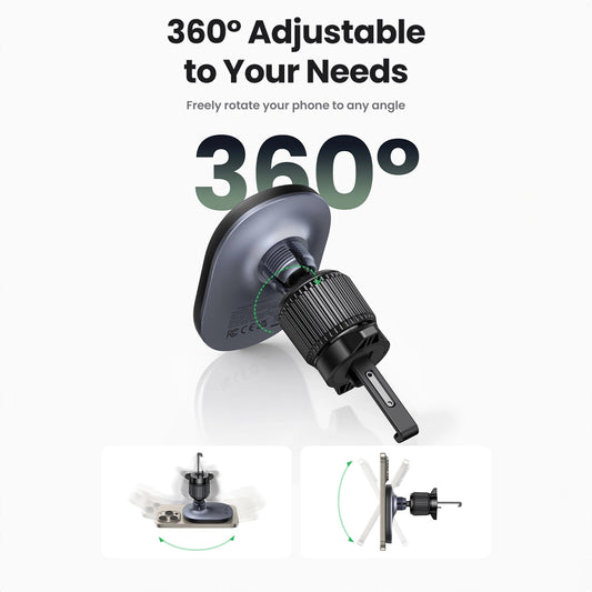 UGREEN CD345 Vent Trådløs Biloplader, 15W, 1.67A, Sort