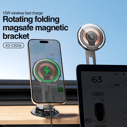 XO Design CX036 Wireless Car Charger, 15W, 1.67A, Black