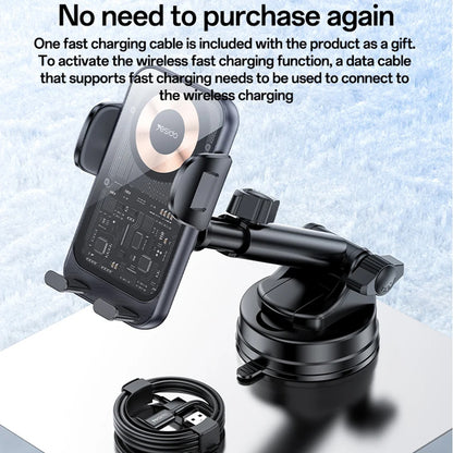 Trådløs Biloplader Yesido C307, 15W, 1.67A, Sort