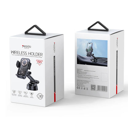 Trådløs Biloplader Yesido C307, 15W, 1.67A, Sort