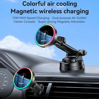 Trådløs Biloplader Yesido C315, 15W, 1.67A, Sort